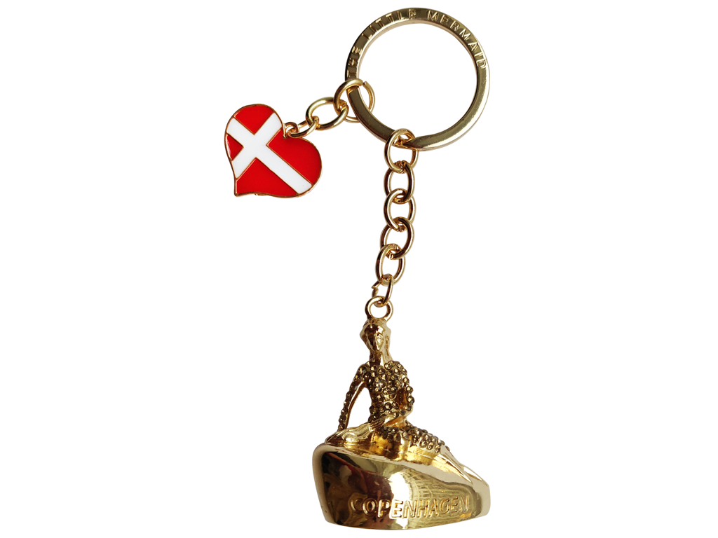 Nøglering, Den Lille Havfruer Med Sten Guld