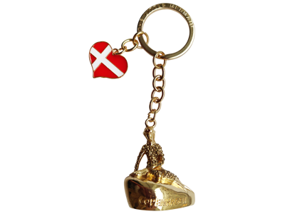 Nøglering, Den Lille Havfruer Med Sten Guld
