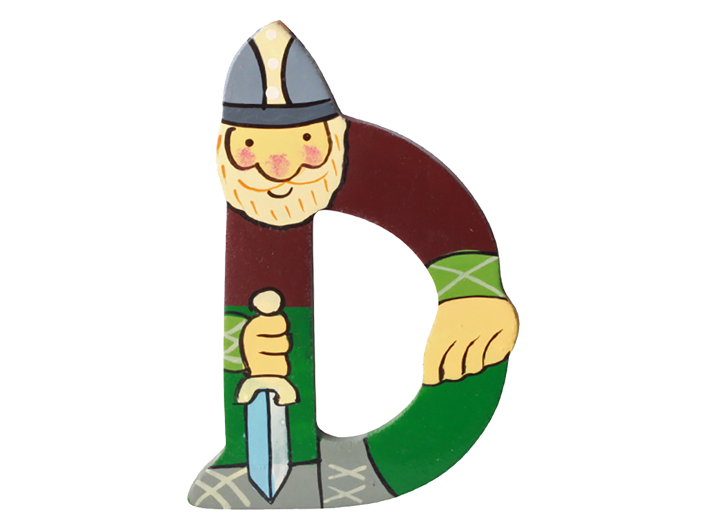 Træbogstav Viking D