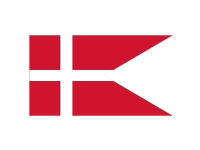Klistermærke, DK Flag Vimpel