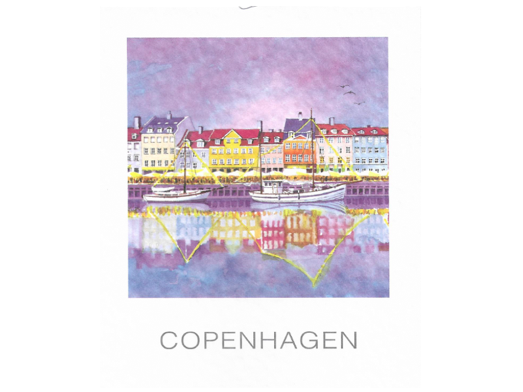Postkort, Nyhavn Aften 10 x 12 cm.
