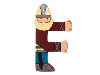 Træbogstav Viking F