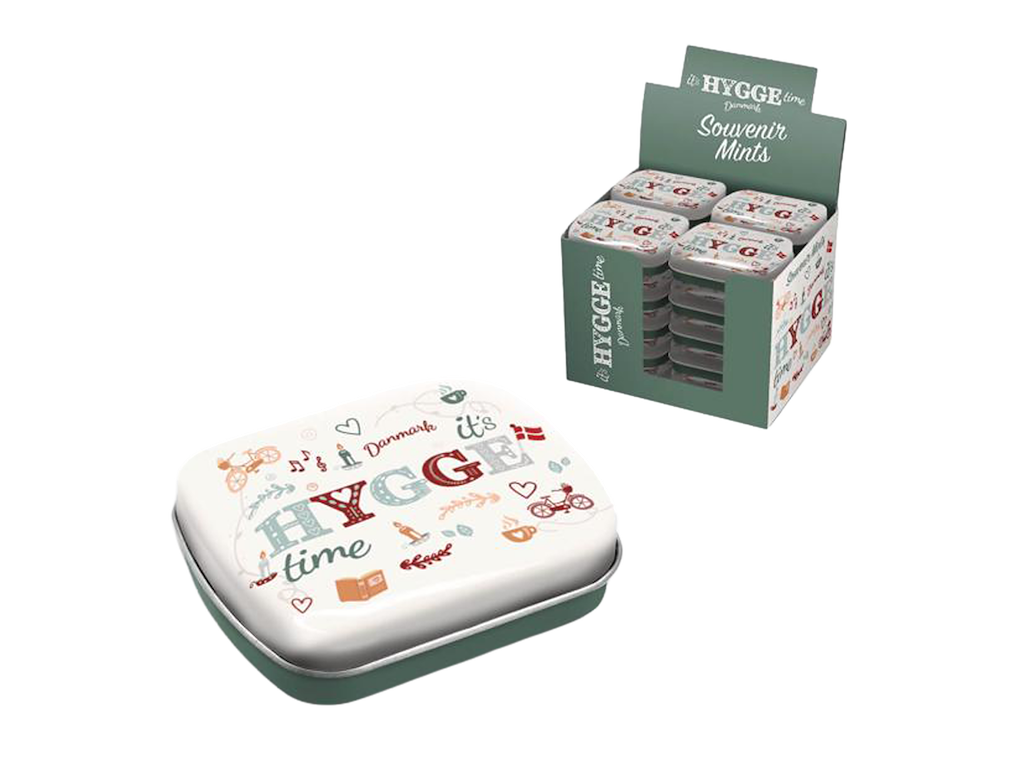 Tin æske m/mynte slik Hygge