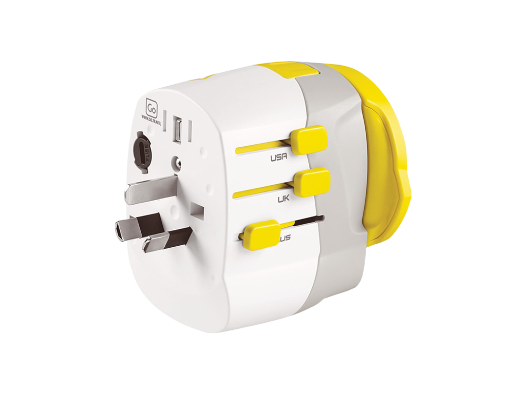 Worldwide Adaptor + Twin USB A