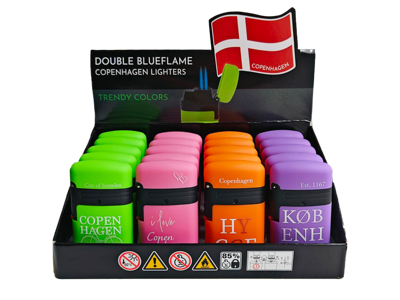 Lightere I Display, Pastel Farver 4 Ass