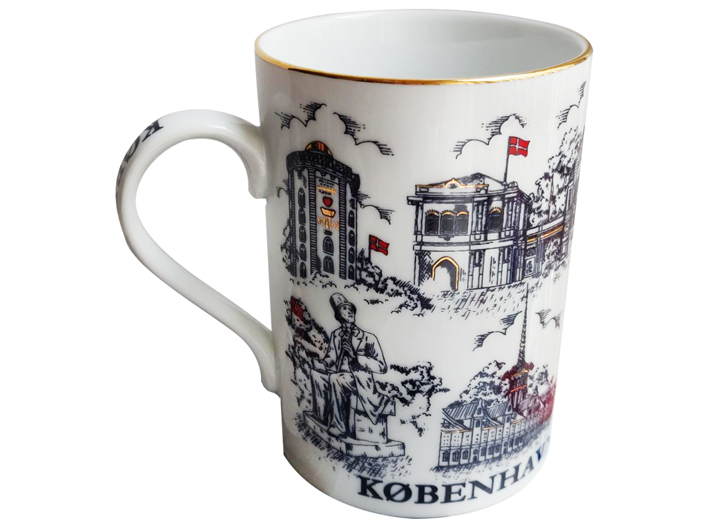 Krus København Blå Guldkant