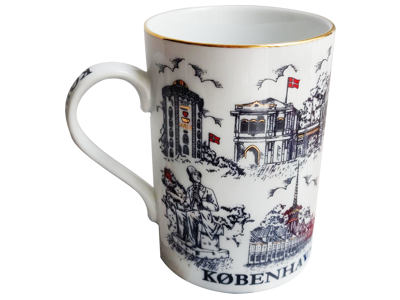Krus København Blå Guldkant