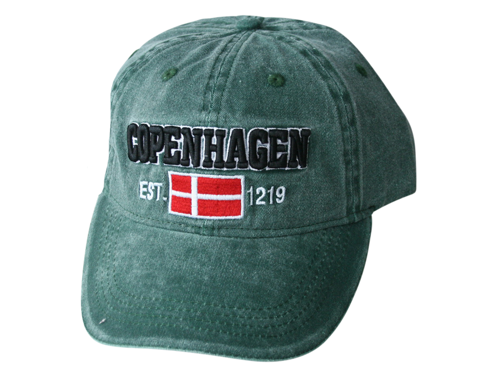 Kasket Washed Grøn Copenhagen