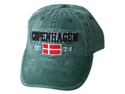 Kasket Washed Grøn Copenhagen