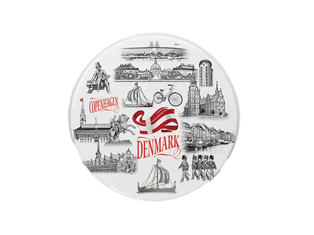 Magnet, Keramisk Rund Black & White