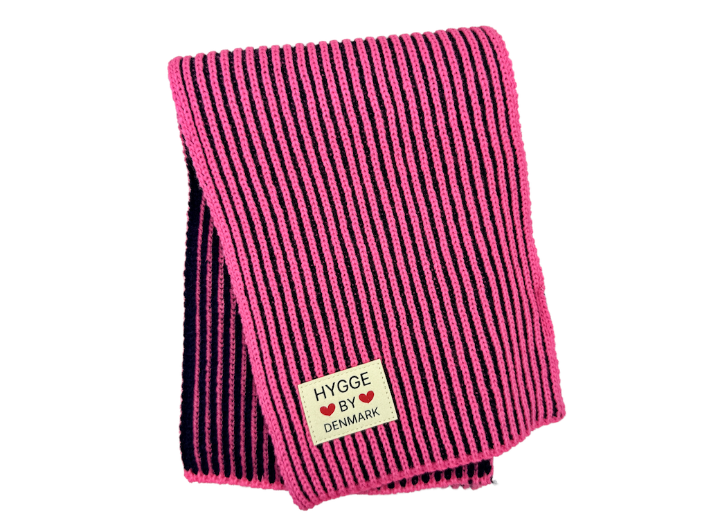 Halstørklæde blå/pink