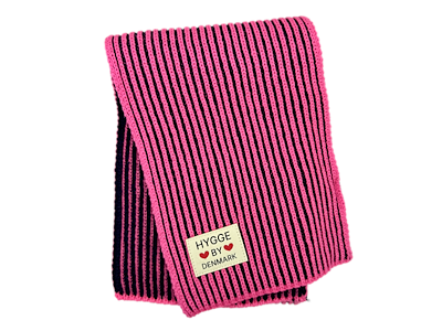 Halstørklæde blå/pink