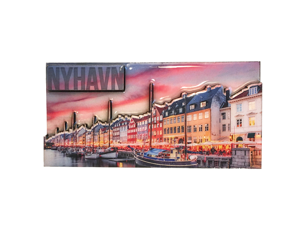 Magnet, Nyhavn Pink MDF/Epoxy