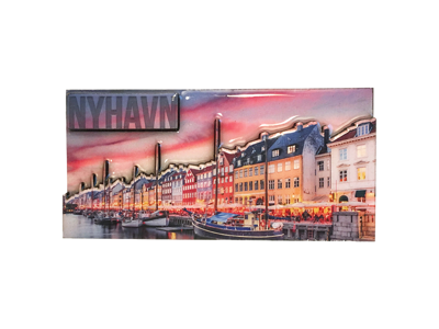 Magnet, Nyhavn Pink MDF/Epoxy