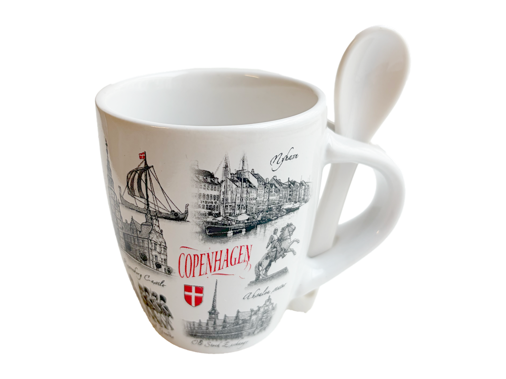 Krus, m/Ske Lille Black & White