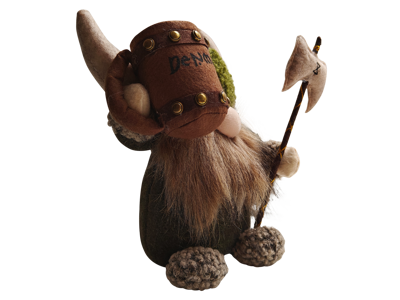 Viking I Stof Mand Ølkrus Stor 26 cm.