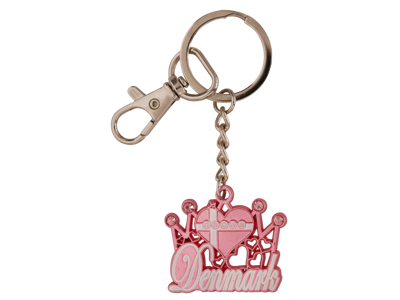 Nøglering Denmark Crown Pink