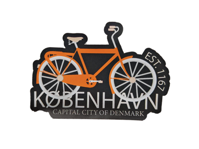 Klistermærke, Cykel Orange