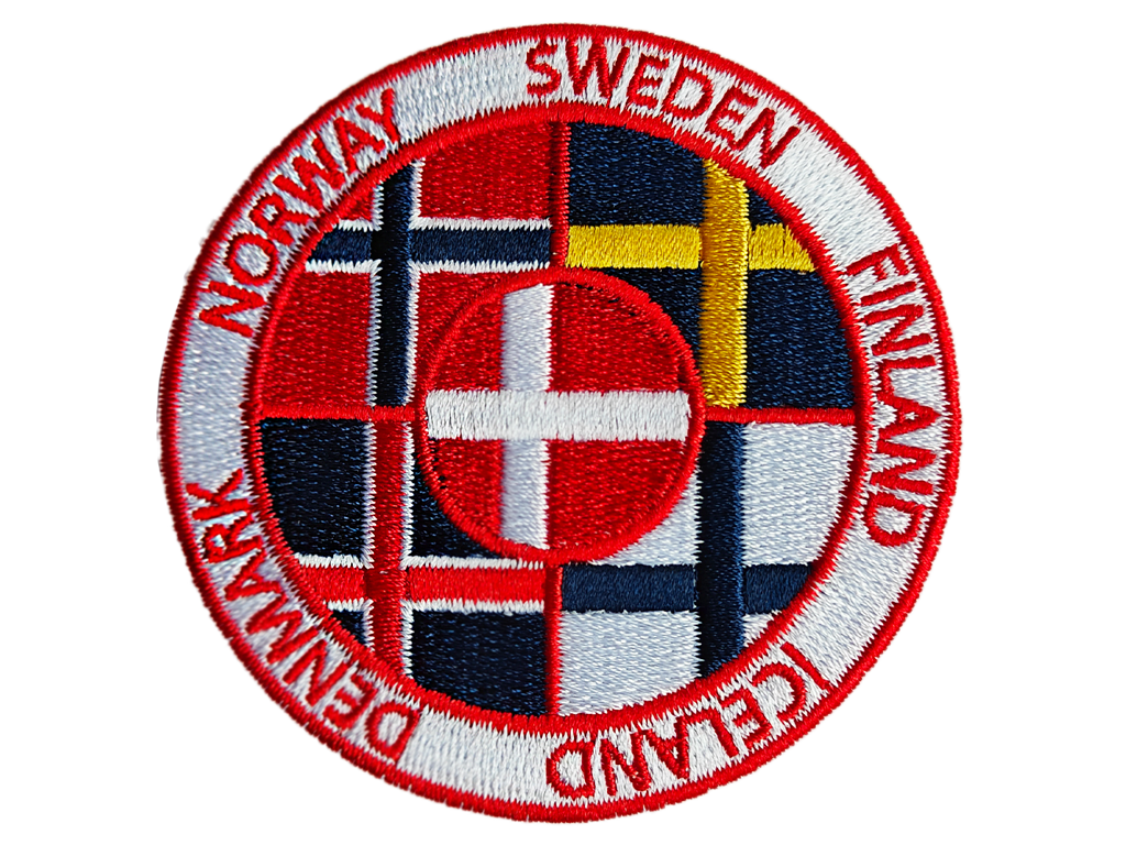 Stofmærke, Skandinaviske Flag Rund