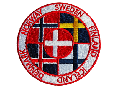 Stofmærke, Skandinaviske Flag Rund