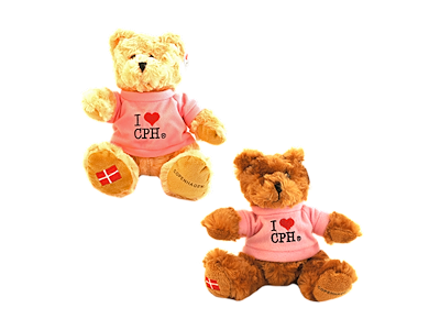 Plys I love CPH Lyserød Ass. 10 cm.