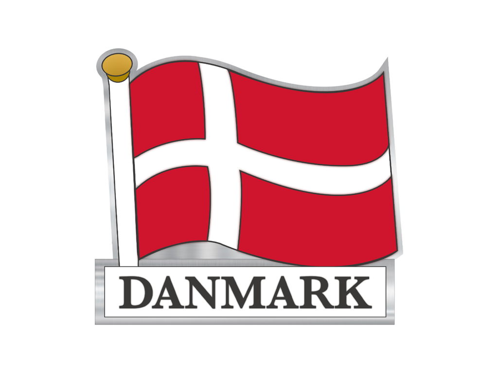 Klistermærke, DK Flag Folie