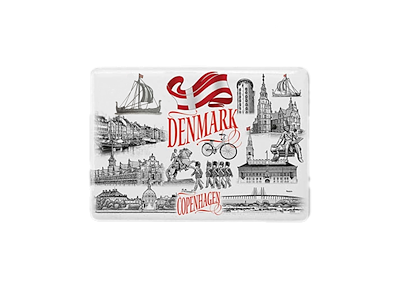 Magnet, Keramisk Firkantet Black & White