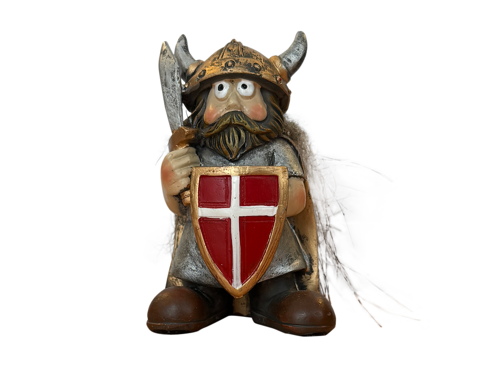 Viking med Sværd og Skjold med DK Flag