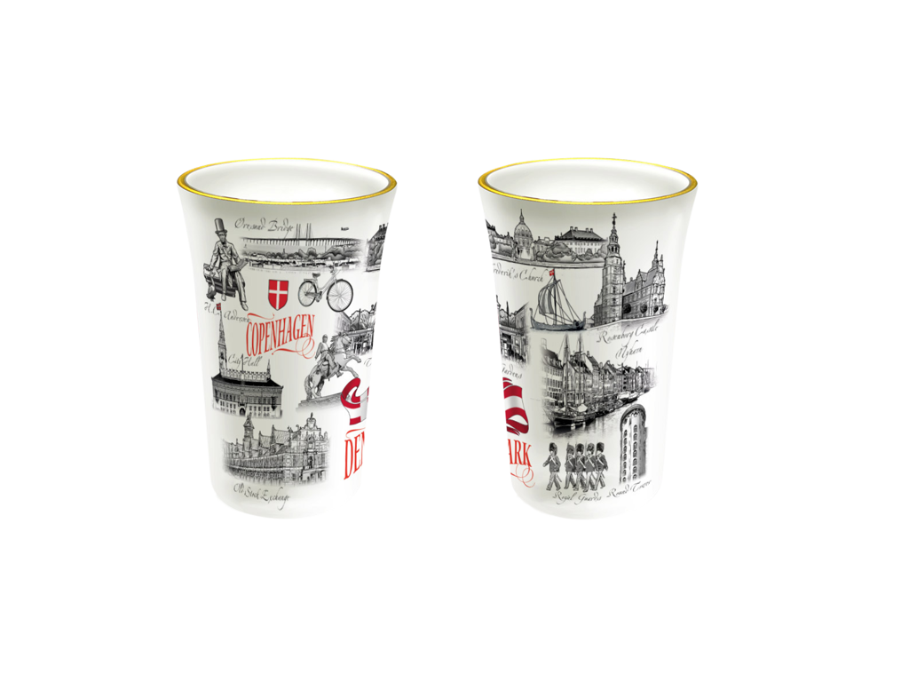 Shotglas, Tulip Black & White