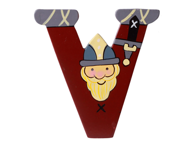 Træbogstav Viking V