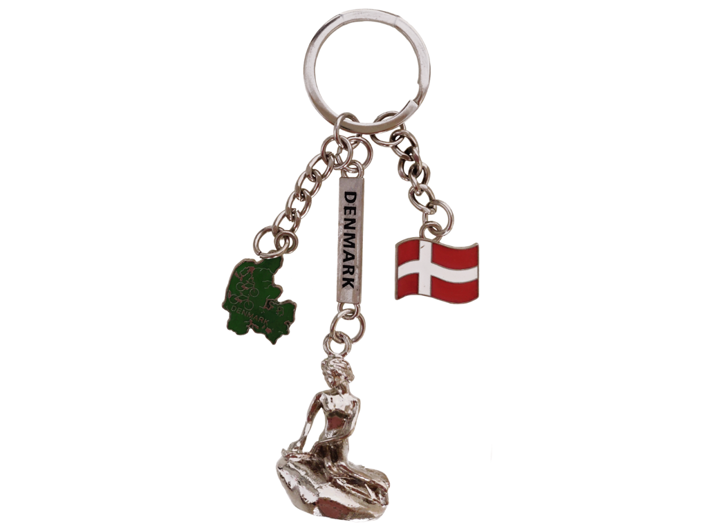 Nøglering Den Lille Havfrue Flag Kort