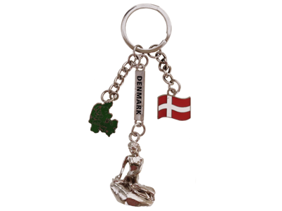 Nøglering Den Lille Havfrue Flag Kort