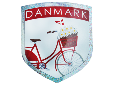 Klistermærke Cykel Og Blomster