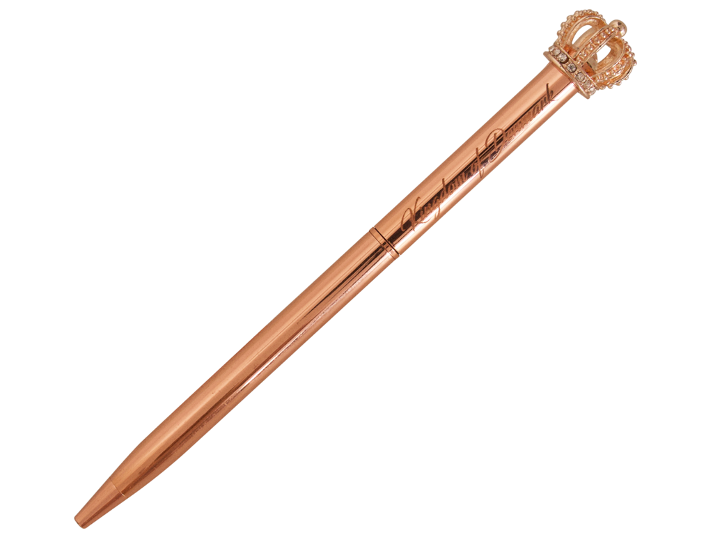 Kuglepen Kingdom Of Denmark Indgraveret Bronze