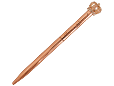 Kuglepen Kingdom Of Denmark Indgraveret Bronze