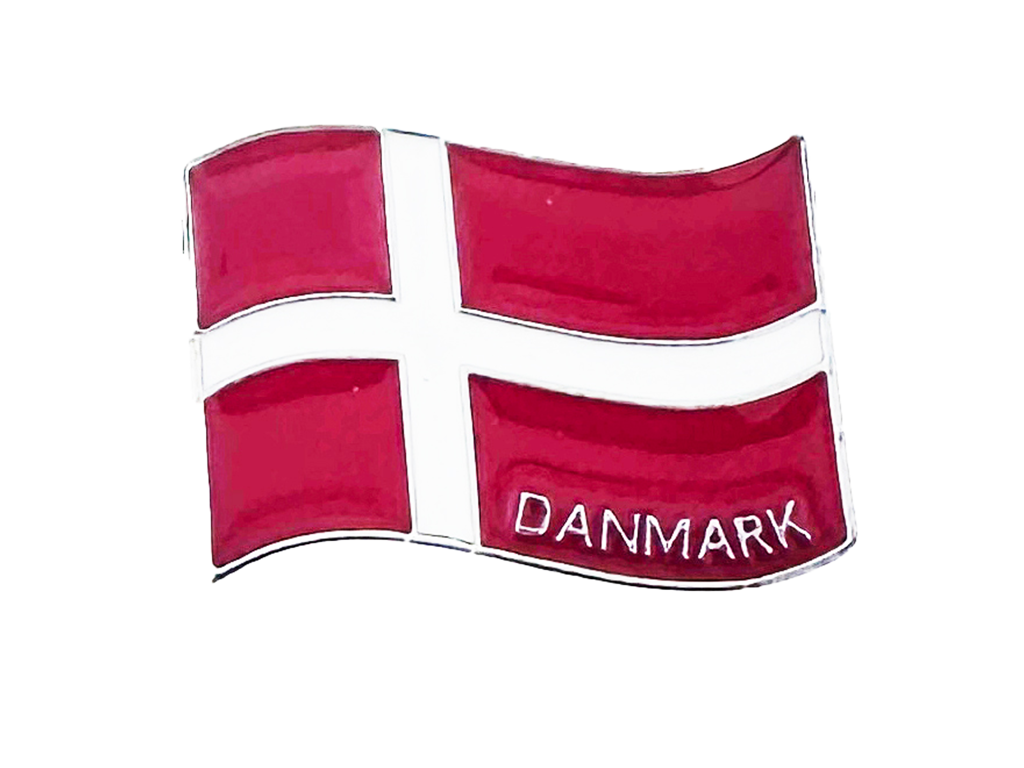 Pin, Bølge Flag Denmark