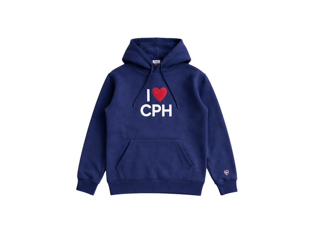 Hoodie, I Love CPH Navy
