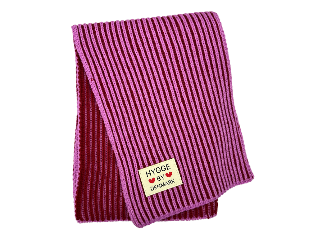 Halstørklæde rød/pink