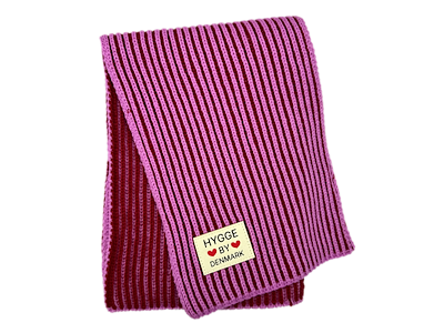 Halstørklæde rød/pink