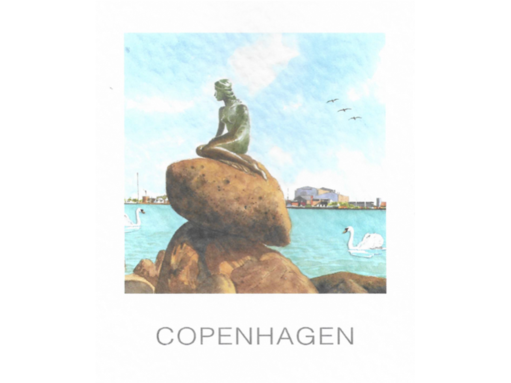 Postkort, Den Lille Havfrue 10 x 12 cm