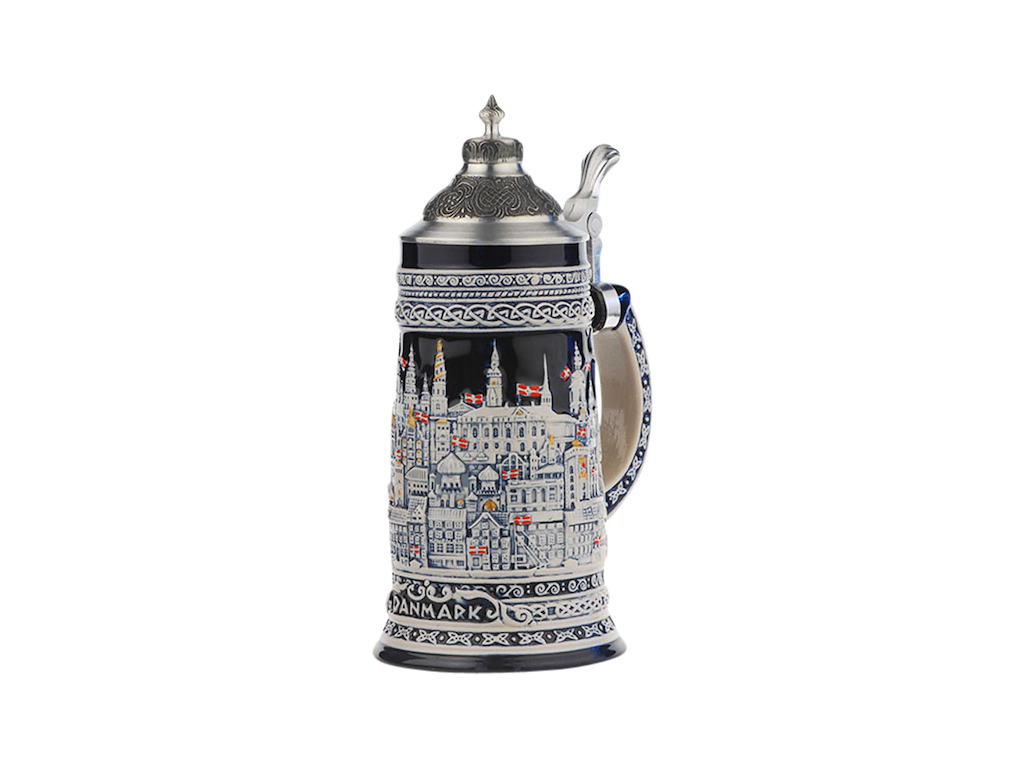 Bierstein,  Byens Tårne Tin Låg 24 cm