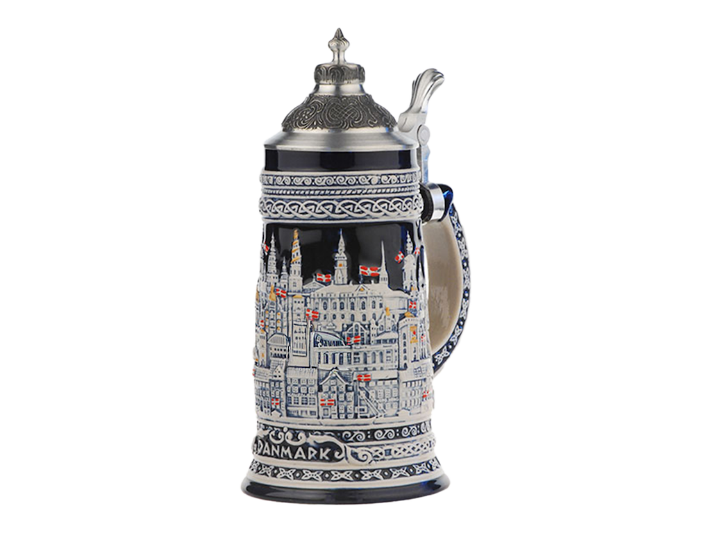 Bierstein,  Byens Tårne Tin Låg 24 cm