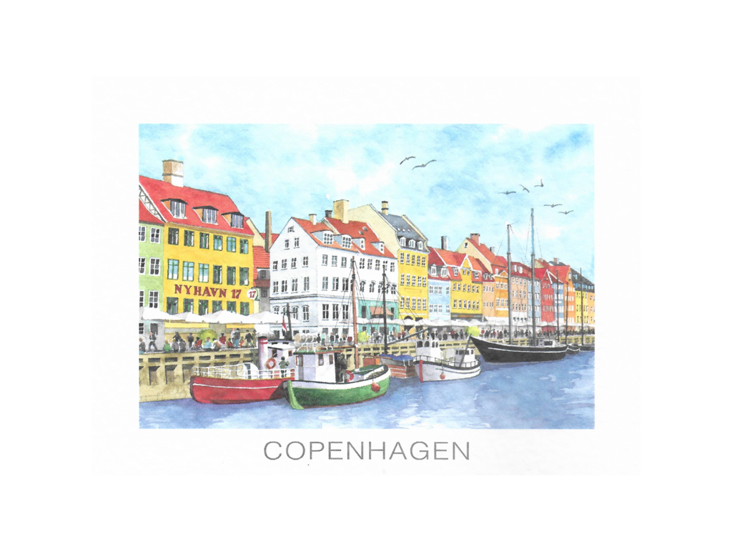 Postkort, Nyhavn 17 16,5 x 12 cm.