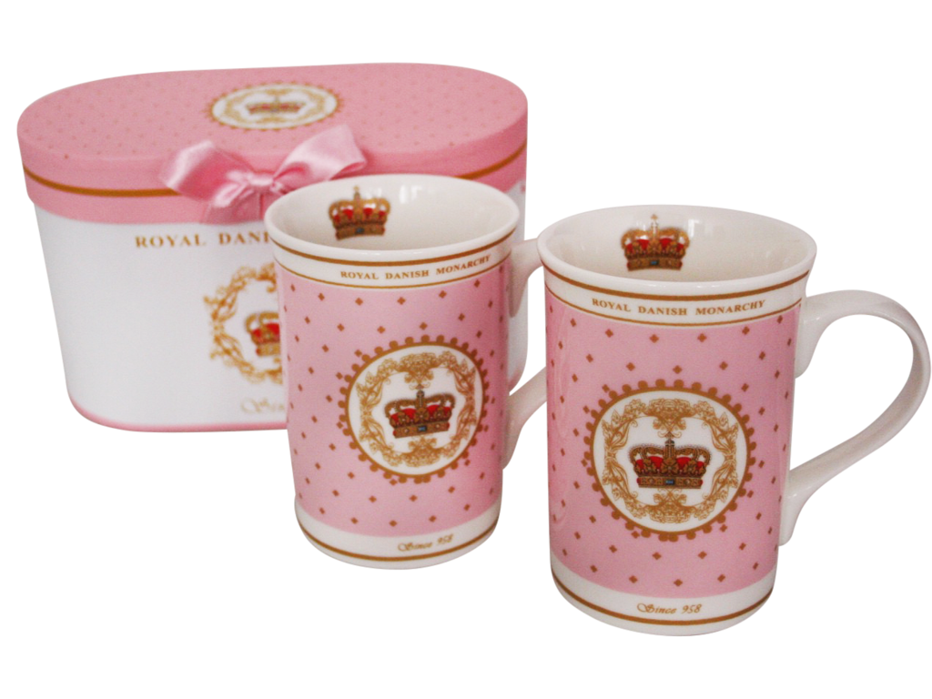 Sæt I Gaveæske, 2 Krus Pink