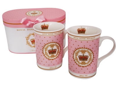 Sæt I Gaveæske, 2 Krus Pink