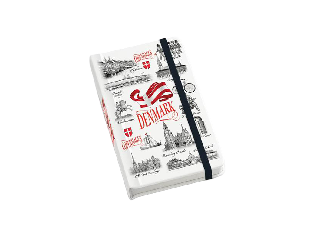 Notesbog, m/band Black & White