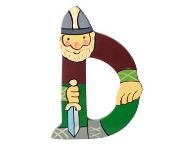 Træbogstav Viking D