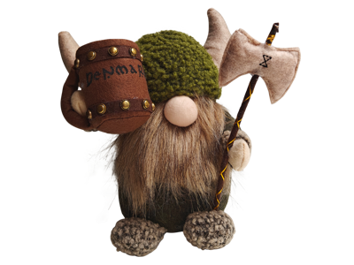 Viking I Stof Mand Ølkrus Stor 26 cm.