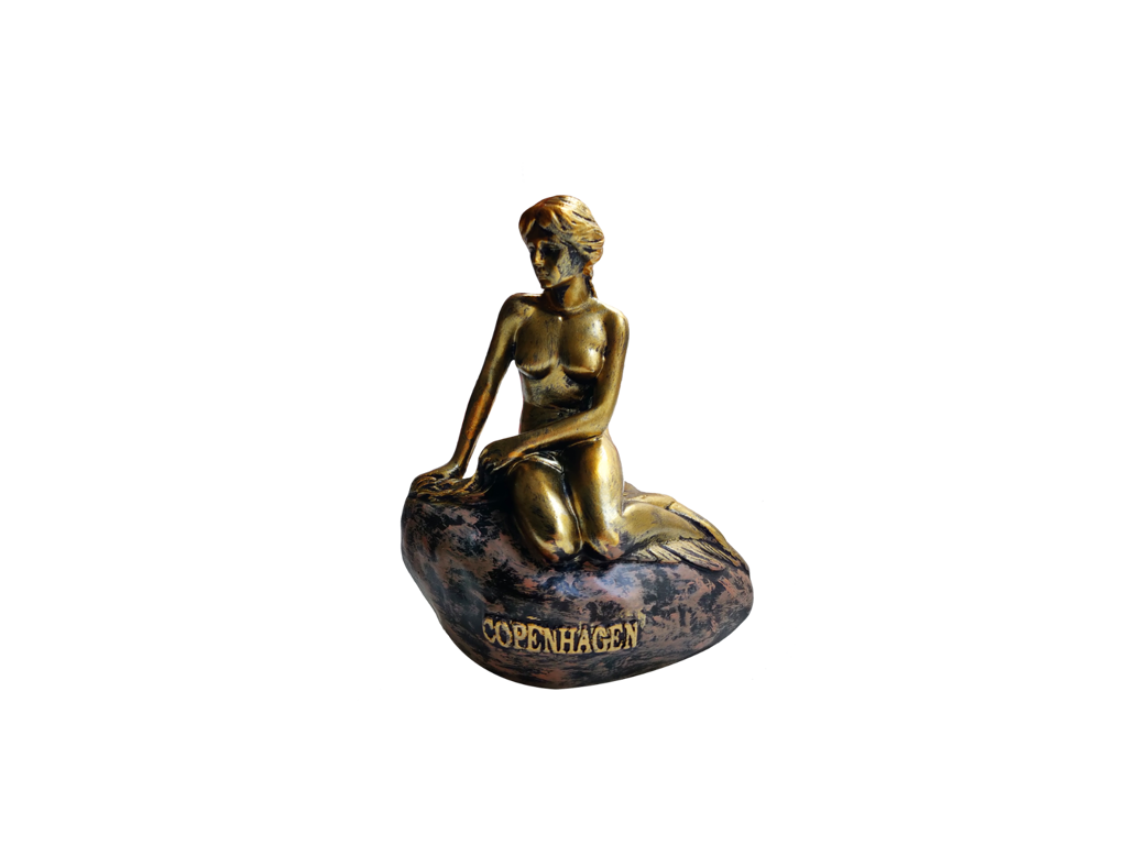 Figur, Den Lille Havfrue Guld Lille