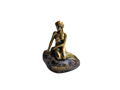 Figur, Den Lille Havfrue Guld Lille